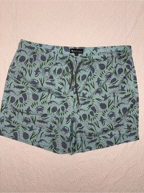 Kevin’s Plantation Collection Light Blue Printed Men’s Swim Trunks